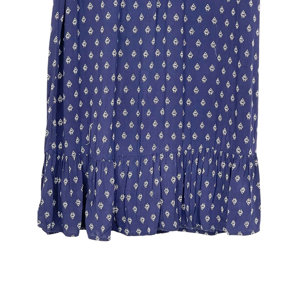 Anthropology THML Embroidered Boho Mini Dress Womens Medium Navy Blue Sleeveless - Picture 9 of 13